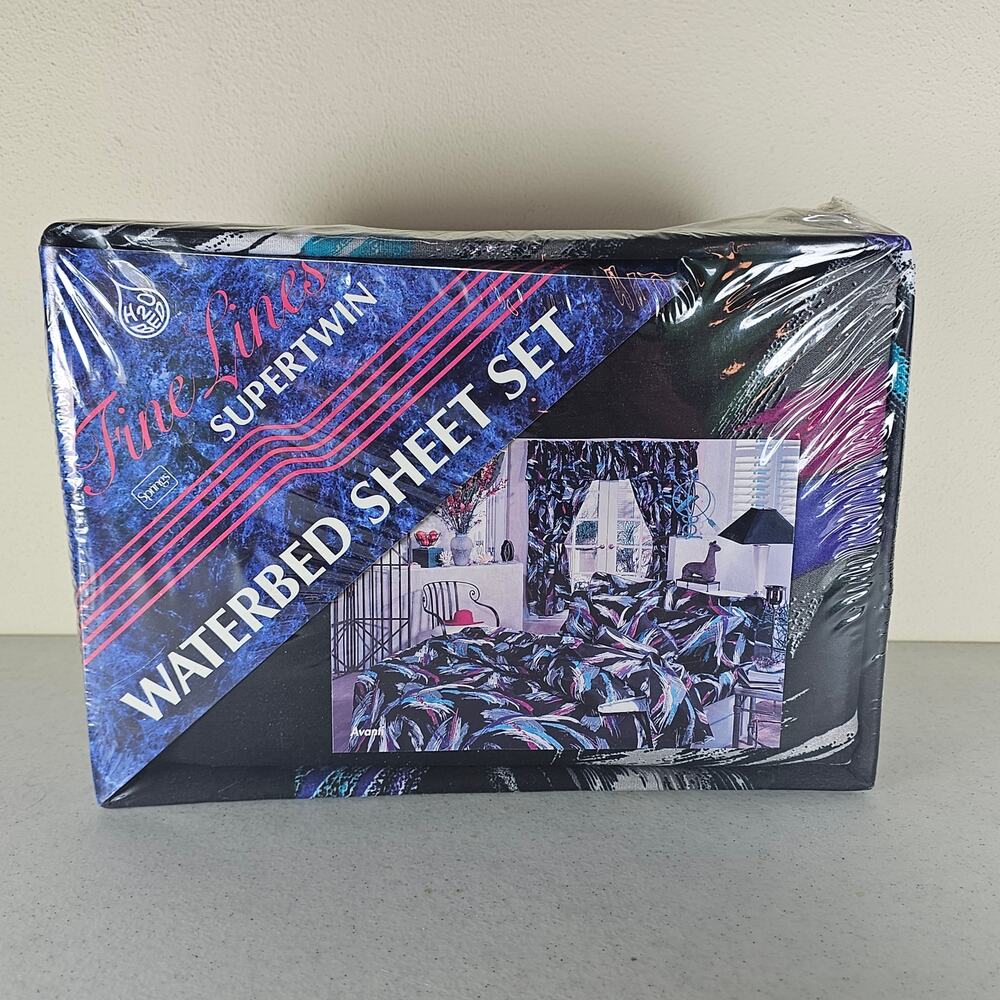 Vintage Springs Waterbed Sheet Set Super Twin Avanti 4 Piece 48x84" SEALED